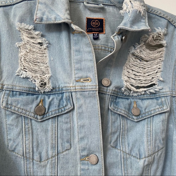 Boom Boom Jean’s women distressed long sleeves jacket. Size M. Used condition. - Picture 2 of 12